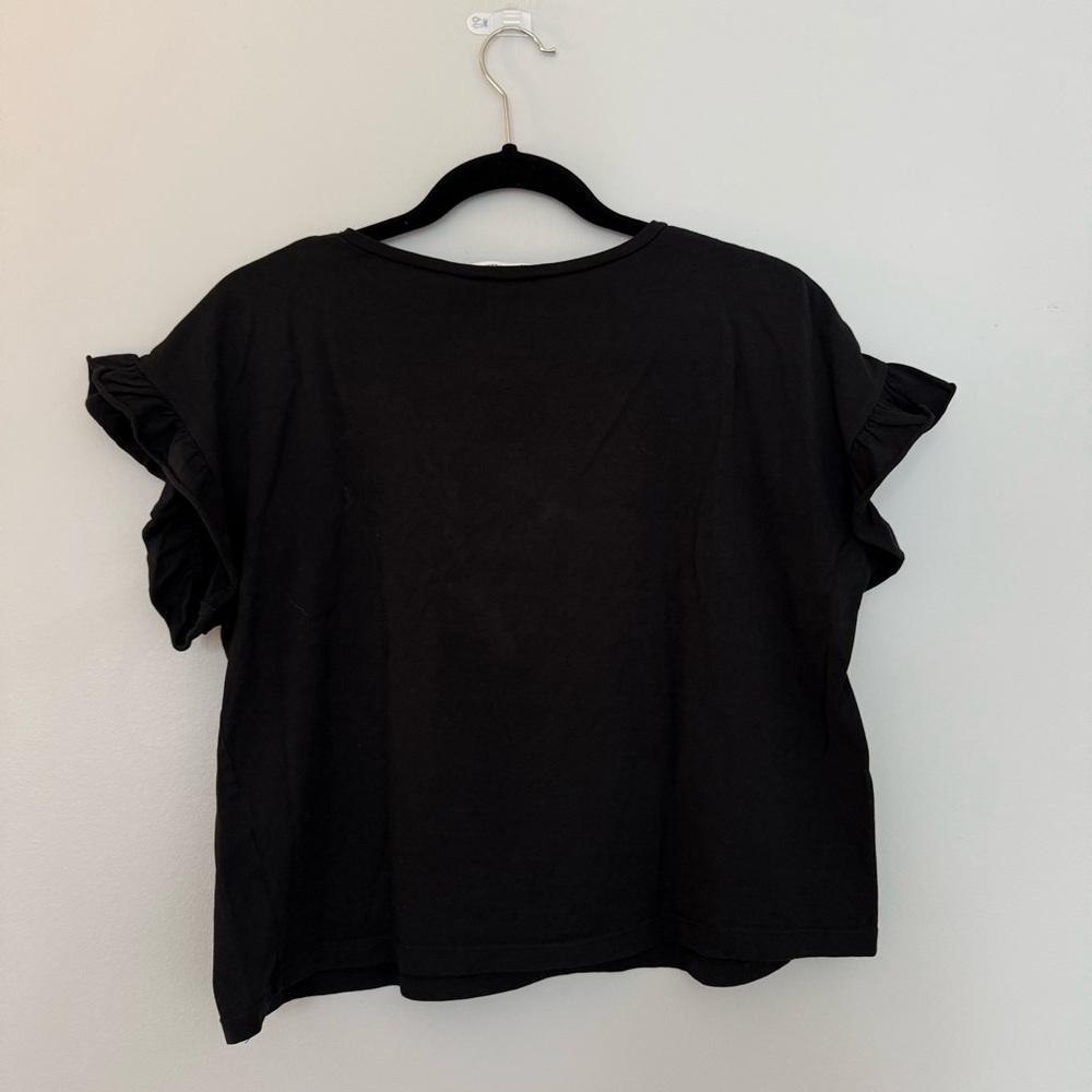 Zara ruffle-sleeve t-shirt